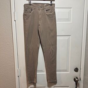 Faherty Terry 5 Pocket Pants Men's Skinny Jeans in Tan